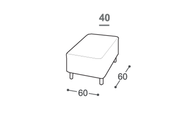 Hocker für Sofa Daisy M-442