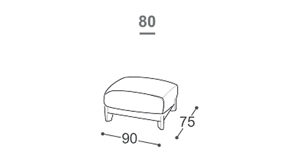 Hocker passend zu Sofa Fjord M-732